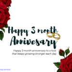 3 Month Anniversary Wishes