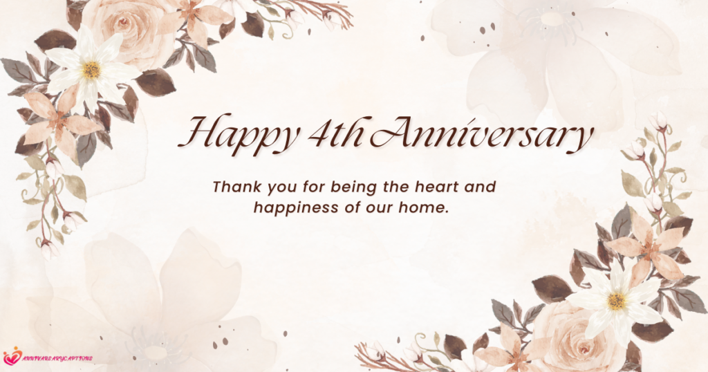 4th Anniversary Wishes