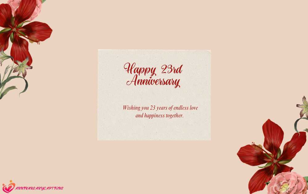23rd Wedding Anniversary