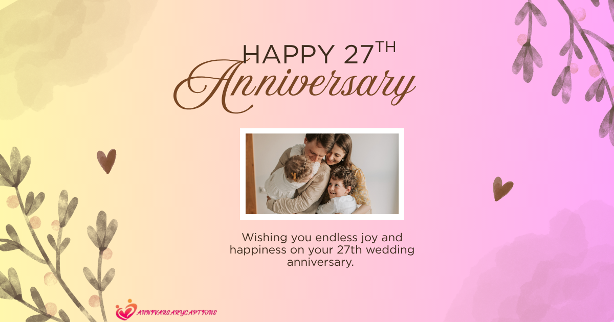 27th Anniversary Wishes