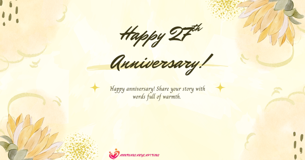 27th Anniversary Wishes