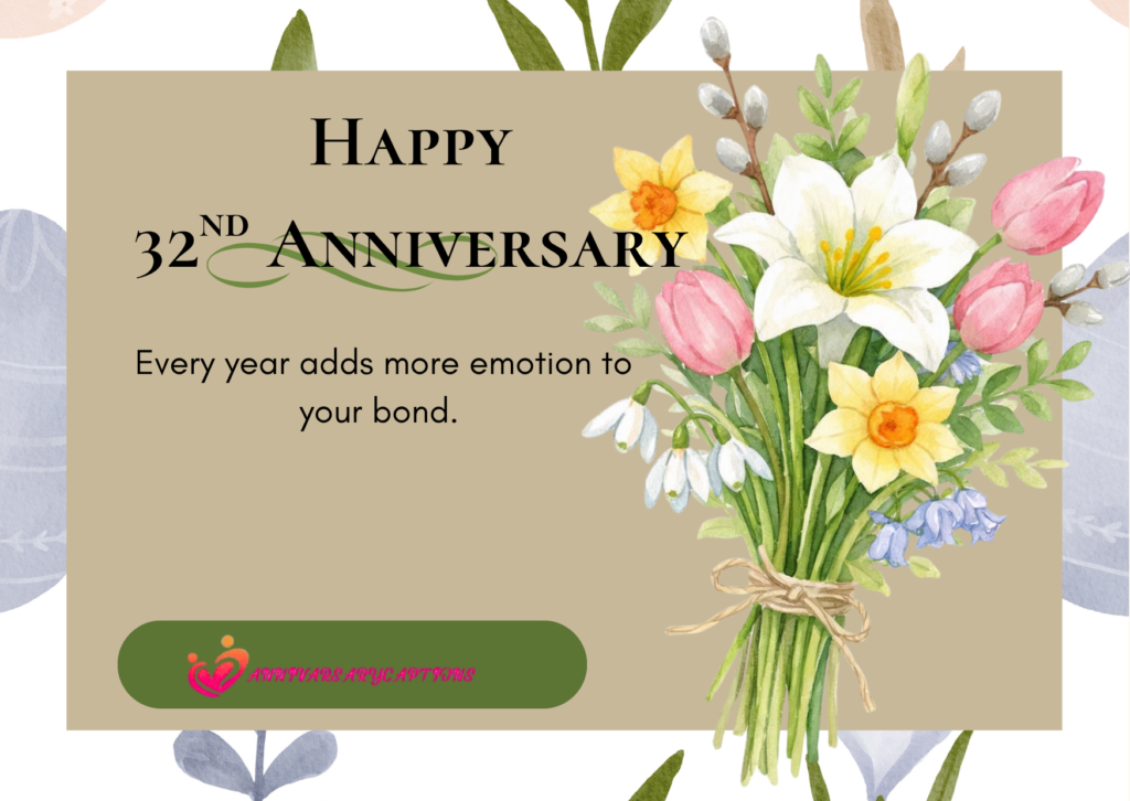 32nd wedding anniversary