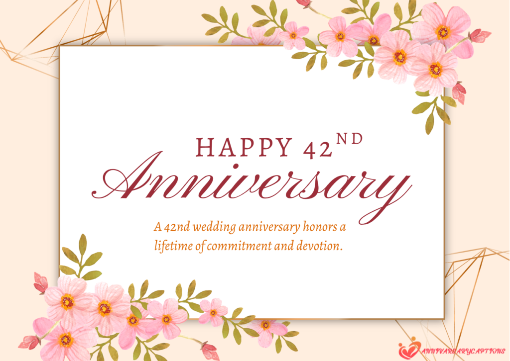 42nd wedding anniversary