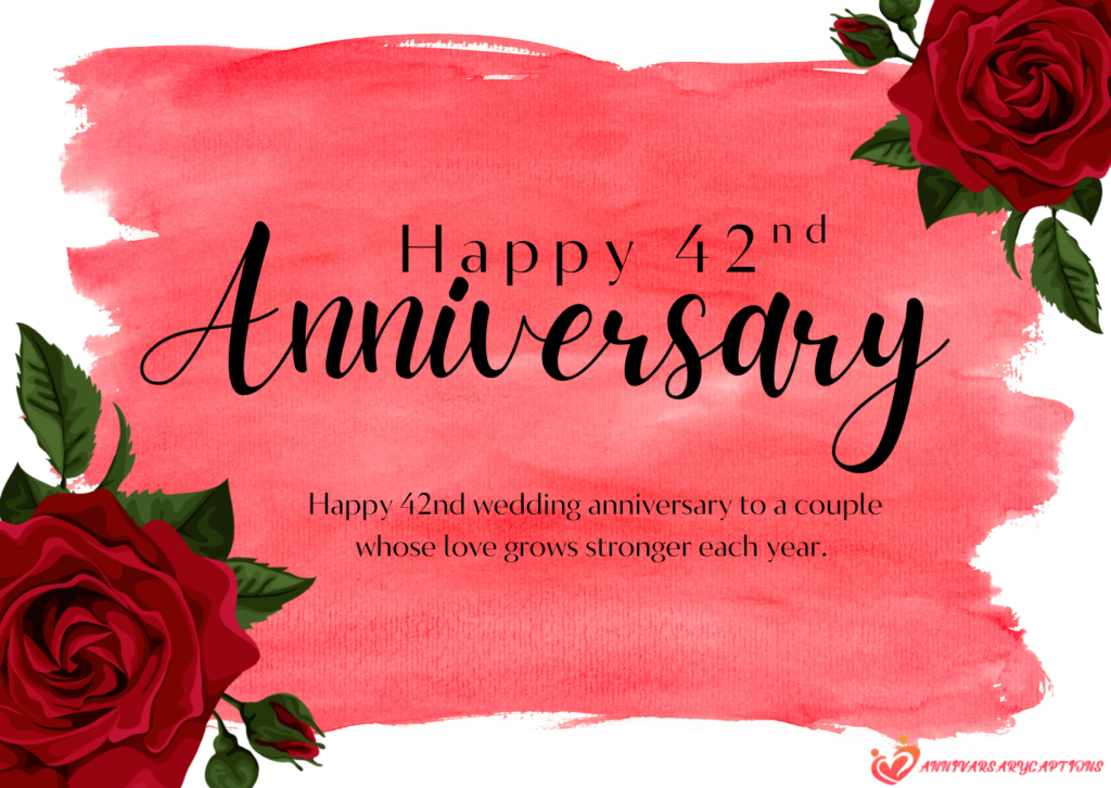 42nd wedding anniversary