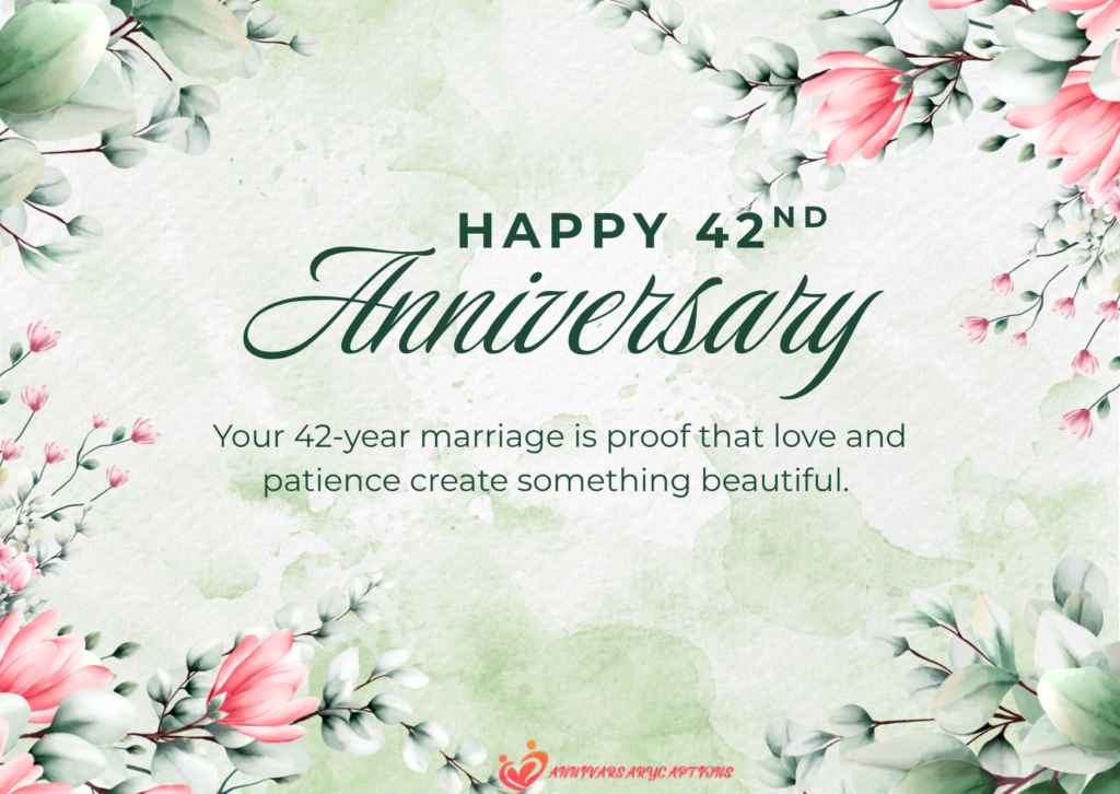 42nd wedding anniversary