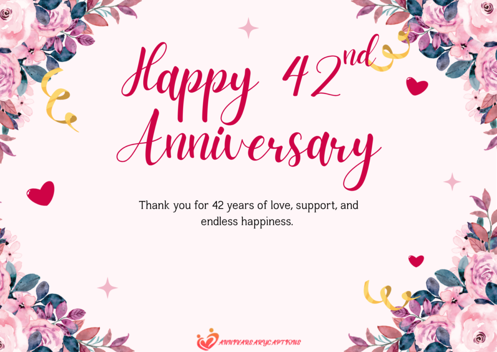 42nd wedding anniversary