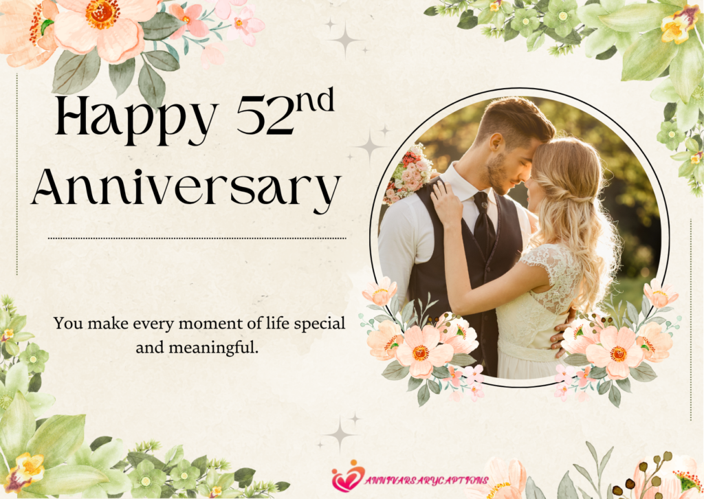 52nd Wedding Anniversary