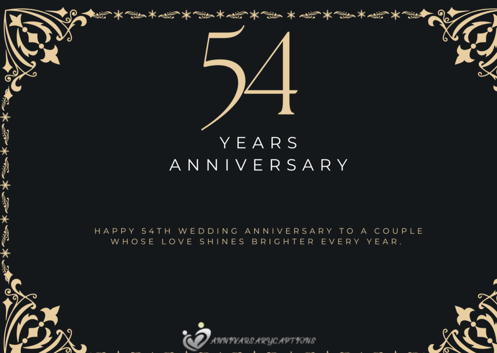 54th Wedding Anniversary