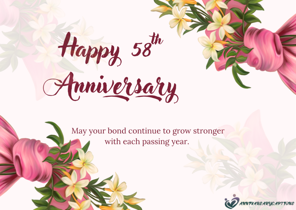 58th Wedding Anniversary