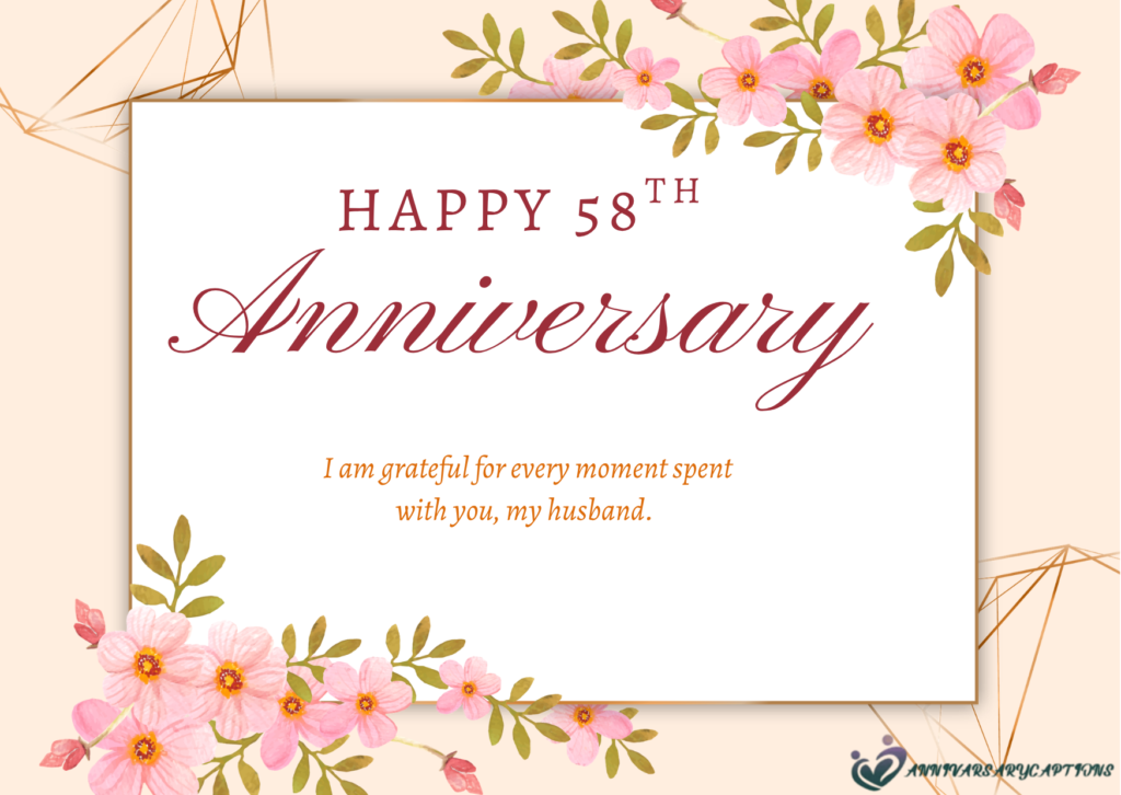58th Wedding Anniversary
