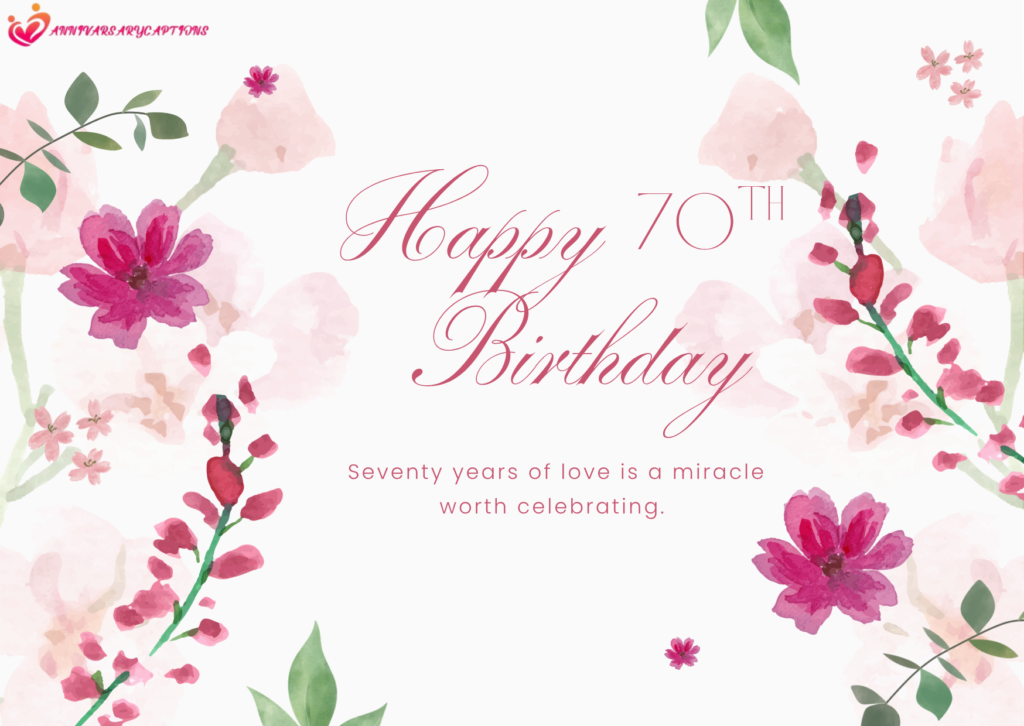 70th Wedding Anniversary