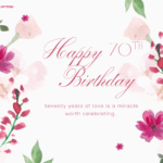 70th Wedding Anniversary